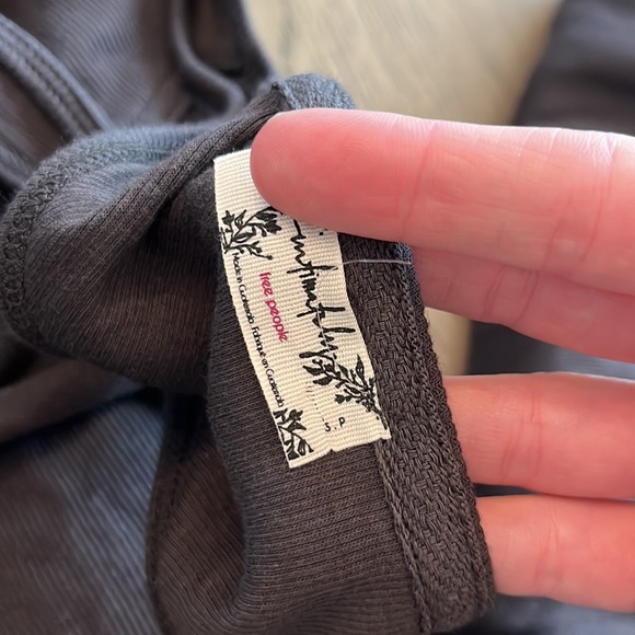 Free People Intimately Our Downtime Romper Jumpsuit Washed Black NWOT - Picture 8 of 12